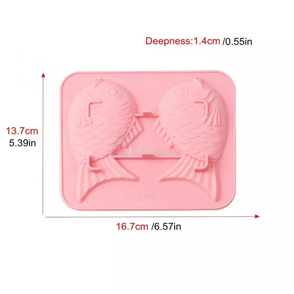 Форма силиконовая Рыбки 167 на 137 мм розовый Киев - изображение 2