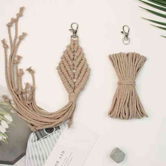 Набор макраме ручного вязания и для рукоделия брелока 