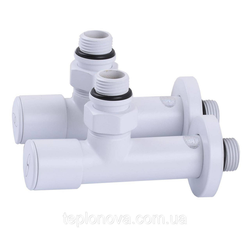 !Набір Кран вентильний кутовий з американкою SOLOMON LUX 1/2″ WHITE 7777 (1уп.) Чернівці - фото 2