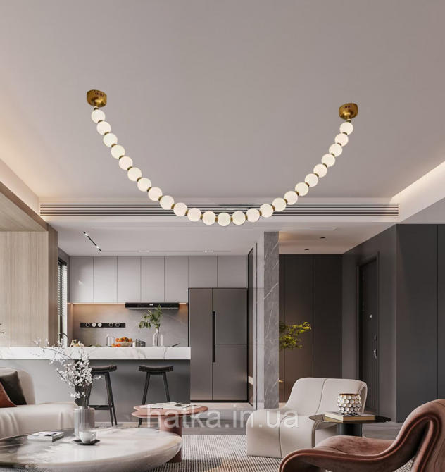 Люстра підвісна велика сучасна перлина VALESO G3873-25 Copper 60W Київ - фото 1