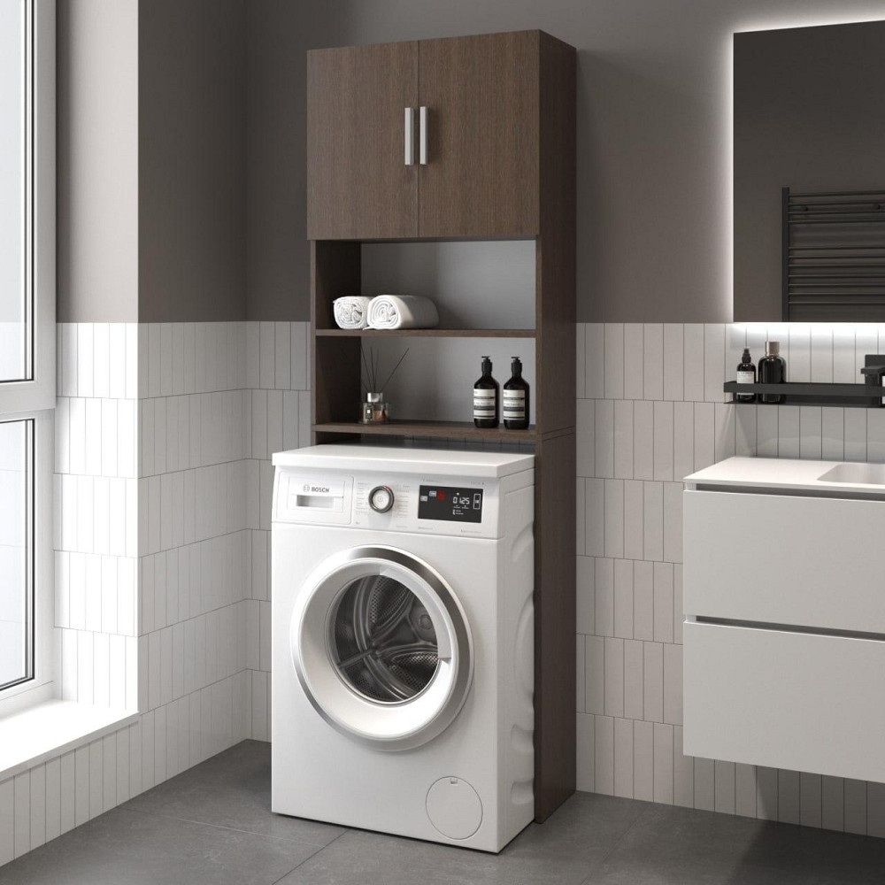 Тумба под стиральную машину VAYS M-107, шкаф в ванную, ЛДСП, 64×25×190 см Львов - изображение 5