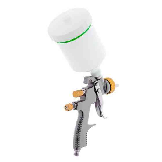 Фарбопульт пневматичний LVLP BRONZE, професійний, форсунка: 1,8 мм, верхній пластиковий бачок: 600 мл, 1,5 бар, STORM INTERTOOL Київ