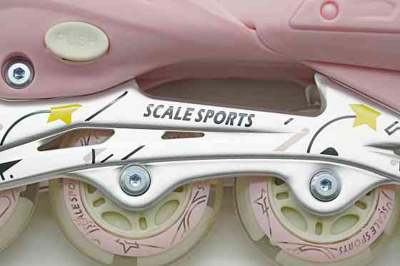 Дитячі ролики з м'якими поліуретановими колесами Scale Sports LF605. LIGHT-PINK. Розмір 34-38 Одеса