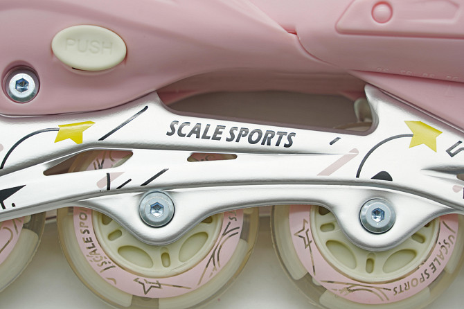 Дитячі ролики з м'якими поліуретановими колесами Scale Sports LF605. LIGHT-PINK. Розмір 34-38 Одеса - фото 2