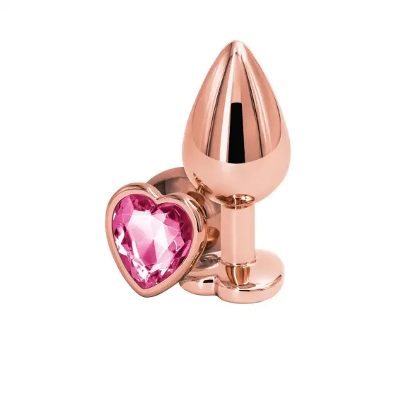 Анальна пробка NS Novelties Rear Assets - Rose Gold Heart - Medium - Pink Львів