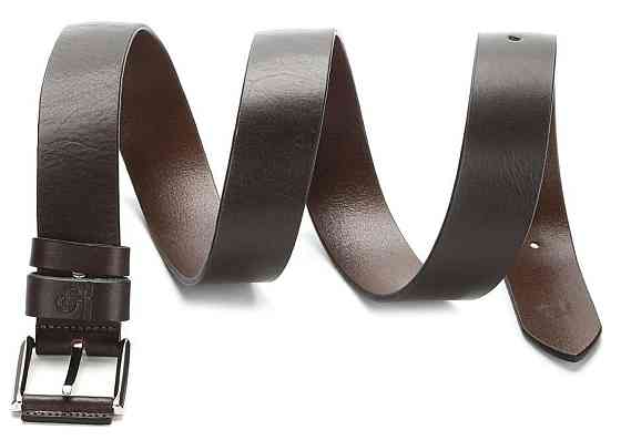 Эксклюзивный мужской джинсовый ремень из натуральной кожи GRANDE PELLE 00910 Коричневый Киев