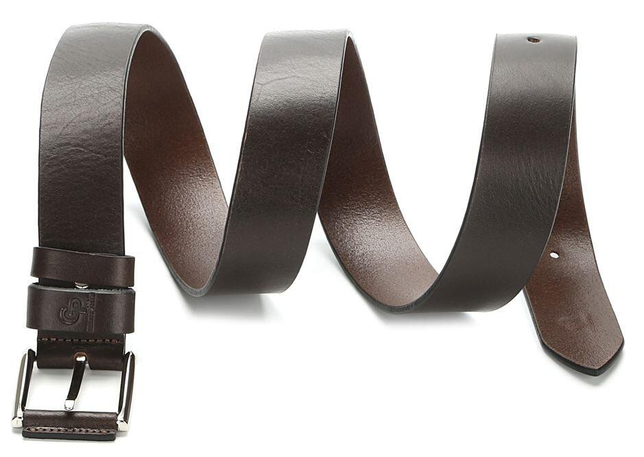 Эксклюзивный мужской джинсовый ремень из натуральной кожи GRANDE PELLE 00910 Коричневый Киев - изображение 1
