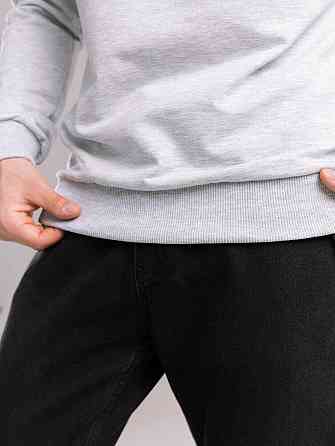 Світшот чоловічий однотонний сірий меланж Pobedov 001 Київ