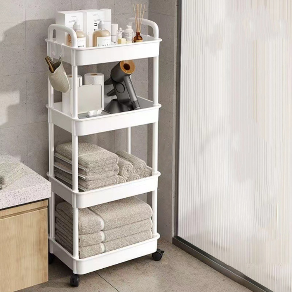 Стеллаж на колесах 4 яруса, GT-248 / Передвижной стеллаж для ванной / Этажерка для кухни / Полка на колесах Киев - изображение 6