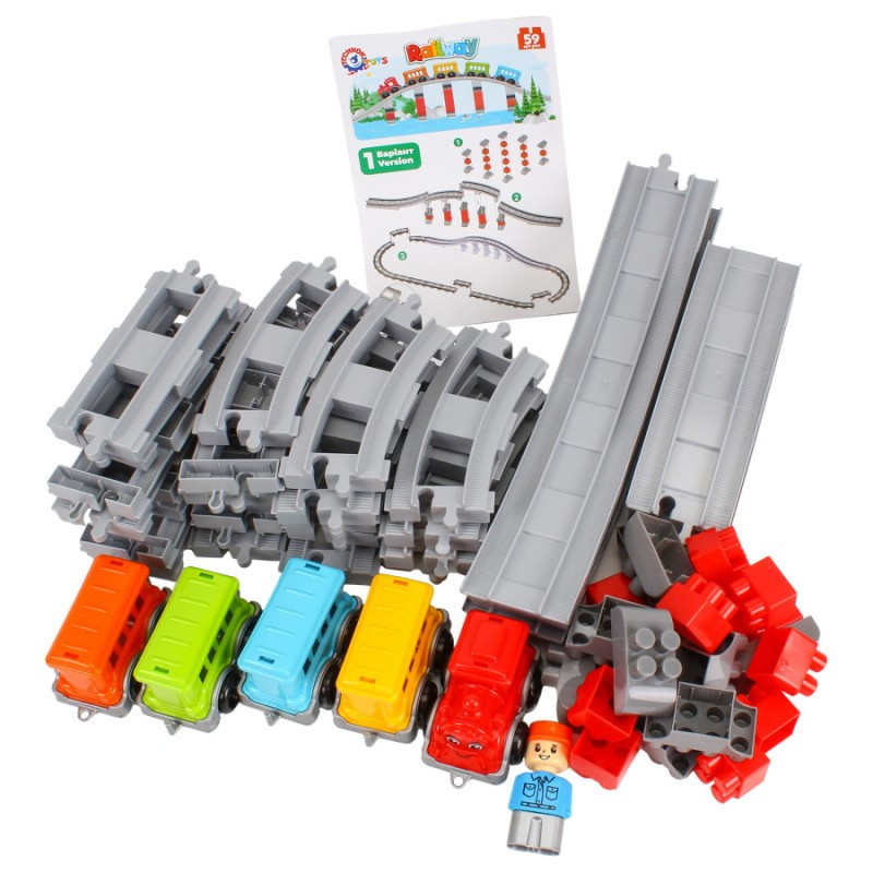 Дитячий набір конструктора "Залізниця" 1300TXK 59 деталей Вінниця - фото 4