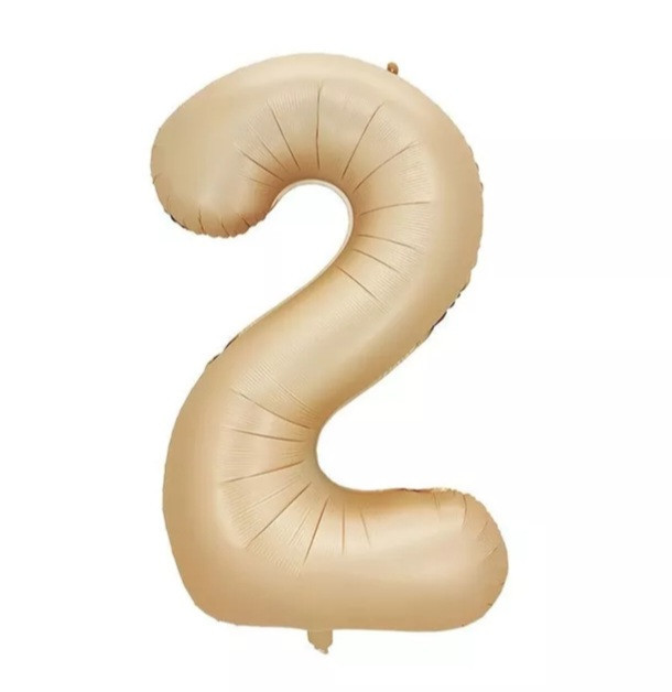 Шарик цифра 2 фольгированная 32 дюйма карамельный Киев - изображение 1