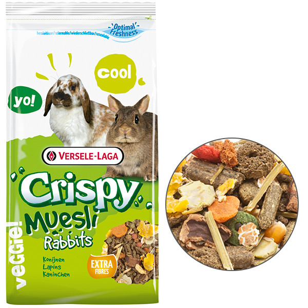Versele-Laga Crispy Muesli Rabbits ВЕРСЕЛЕ-ЛАГА КРІСПІ МЮСЛІ КРОЛИК корм для кроликів Київ - фото 1