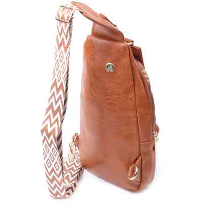 Сумка Vintage Жіноча слінг через плече з екошкіри Руда (22751) Вінниця