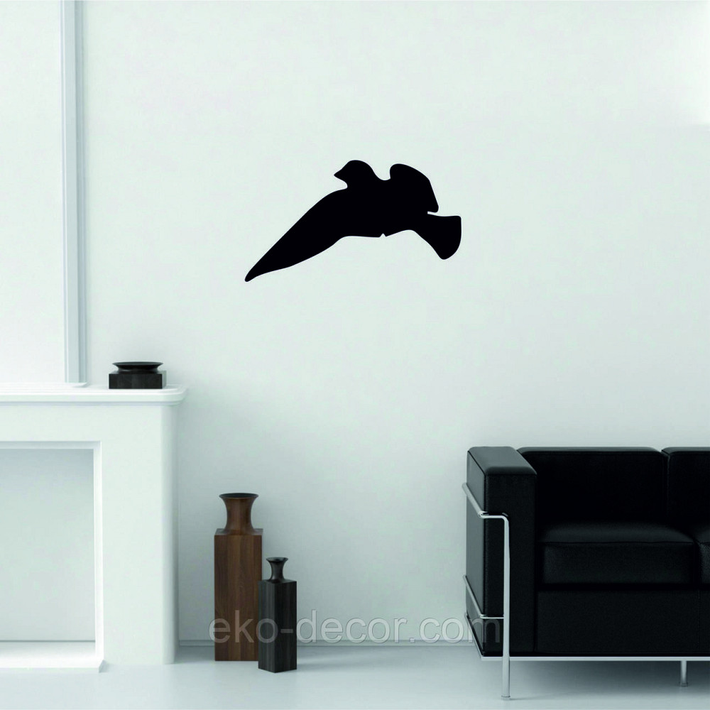 Декоративне настінне Панно «Пташка» Декор на стіну (ціна за 1 шт.) 30*16 см, Чорний Київ - фото 6