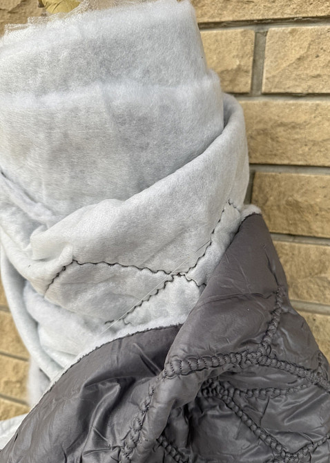 Тканина замш-опт/ плащівка стьобана сіра, від 3 м Київ - фото 4