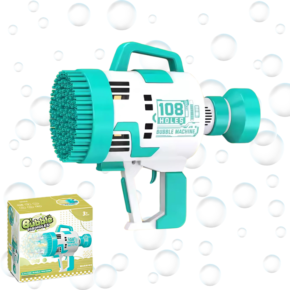 Генератор мильних бульбашок на акумуляторі, пістолет для мильних бульбашок для дітей з підсвічуванням, Зелений Кам'янець-Подільський - фото 4