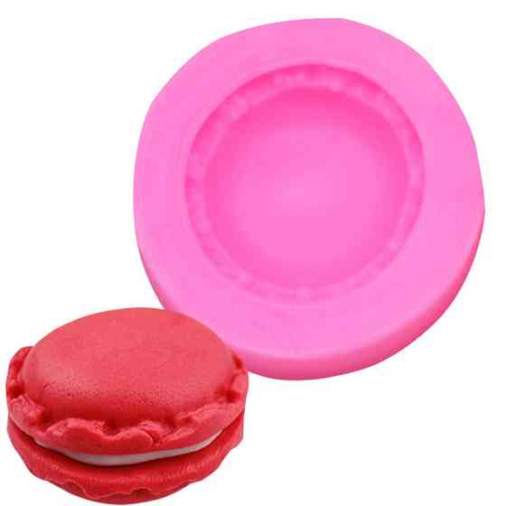 Силиконовый молд Макарун 32 мм розовый Киев