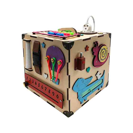 Развивающая игрушка Бизикуб Temple Group TG200172 23х23х23 см Бежевый Винница