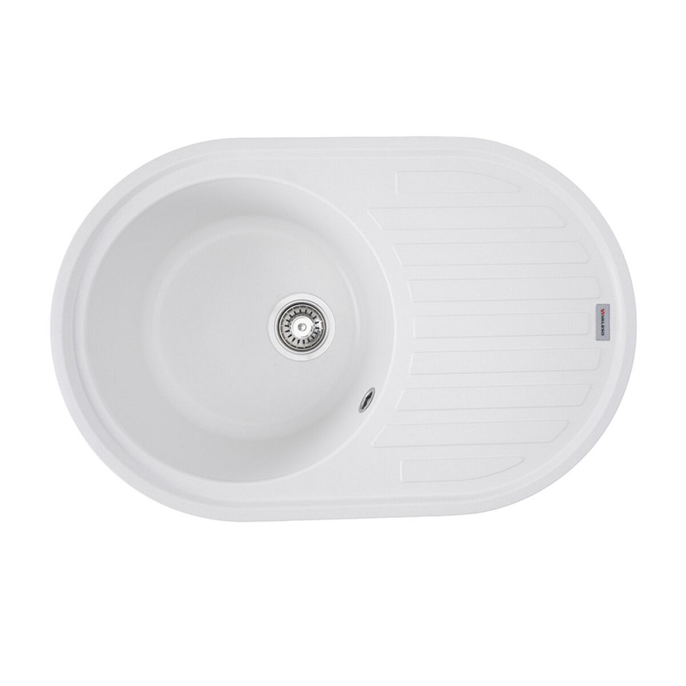 VALESO Гранітна мийка для кухні VALESO LIRA 7750 матова Білосніжна Київ - фото 1