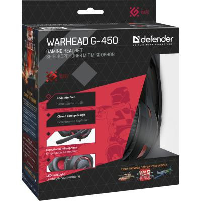 Наушники Defender Warhead G-450 USB (64146) Винница - изображение 8