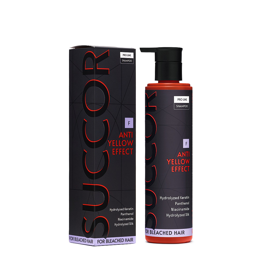 Шампунь від жовтизни для освітленого волосся Anti Yellow Effect Shampoo Succor 250 мл Київ - фото 2