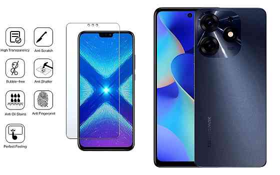 Защитное стекло NeoGlass для Tecno Spark 10, Spark 10 5G – ультрапрозрачное и устойчивое Киев