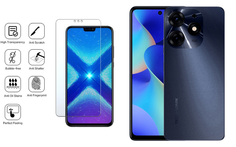 Защитное стекло NeoGlass для Tecno Spark 10, Spark 10 5G – ультрапрозрачное и устойчивое Киев - изображение 4
