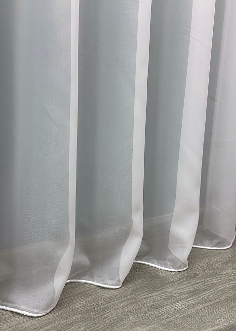 Тюль VR-Textil Вуаль 1795т Шифон однотонный Молочный 400х270 см (43-260) Киев - изображение 7