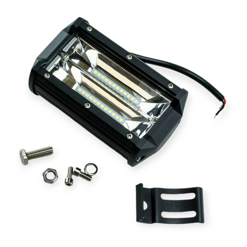 Фара LED прямокутна 130х70х60 (ДВШ) 72W дальній 3030 додаткова Мукачево - фото 1