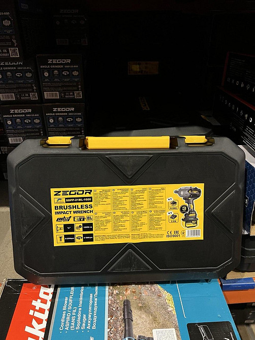 Гайковерт ударний акумуляторний ZEGOR SDPP-21BL-1600 (акум 21V 6.0Ah 1шт і зарядка) Київ - фото 10