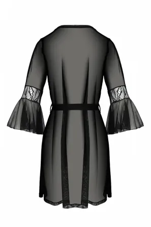 Пеньюар Passion LEAFA PEIGNOIR black S/M - ECO Passion Львов