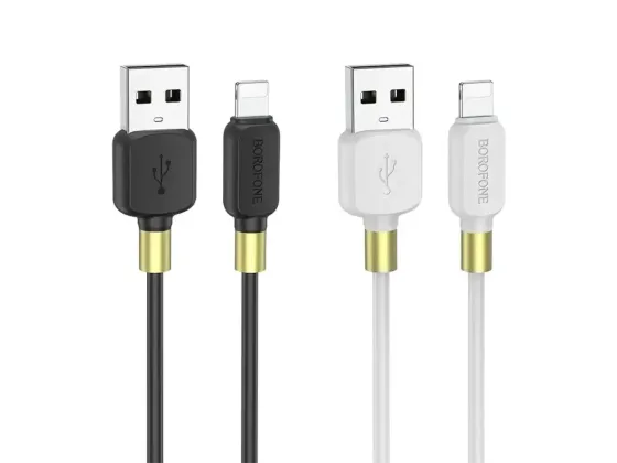 Кабель USB - Lightning Borofone BX59 Defender 1м 3А швидка зарядка для iPhone iPad шнур із чіпом захисту Одеса