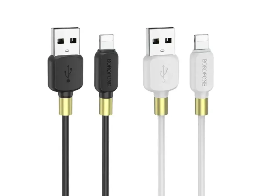 Кабель USB - Lightning Borofone BX59 Defender 1м 3А швидка зарядка для iPhone iPad шнур із чіпом захисту Одеса - фото 2