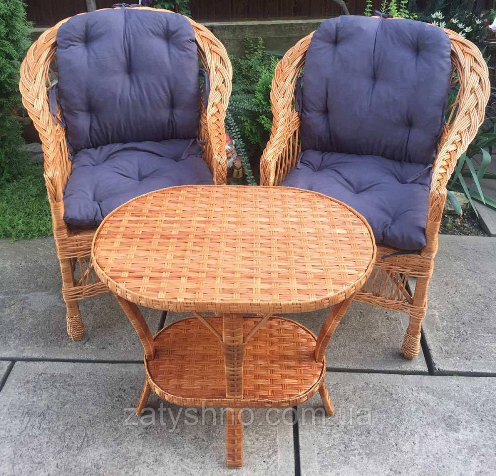 Мебель плетеная из лозы  |  Мебель из лозы с подушками |мебель плетеная с овальным столом Киев - изображение 4