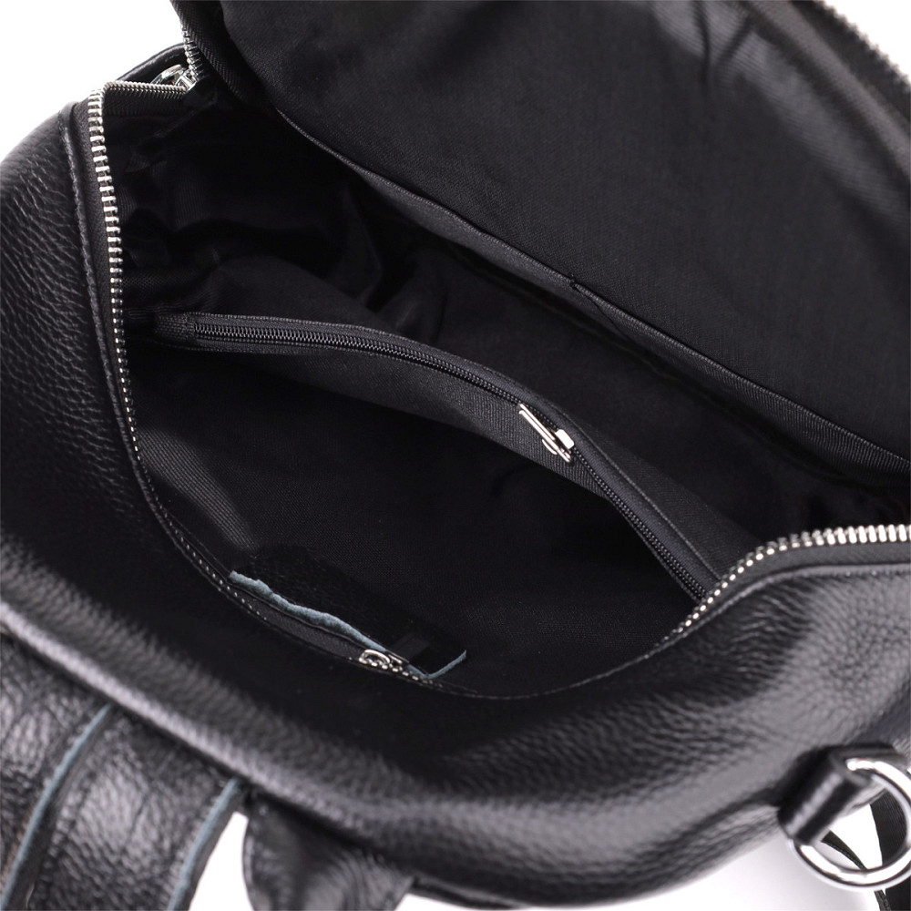 Жіночий рюкзак з натуральної шкіри Vintage 23055 Чорний Київ - фото 7