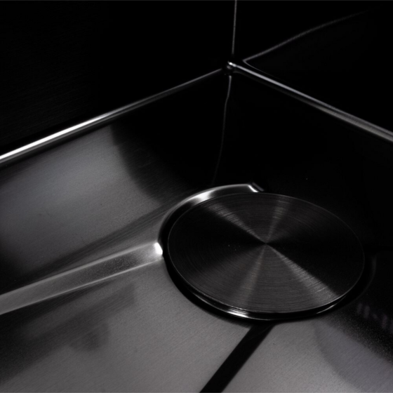 PLATINUM Кухонна мийка PVD чорна CM 75*46A Platinum Handmade "Водоспад" Київ