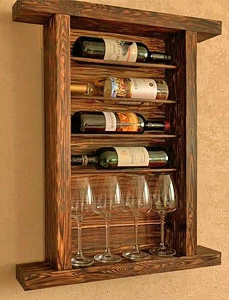 Настенная винная полка 