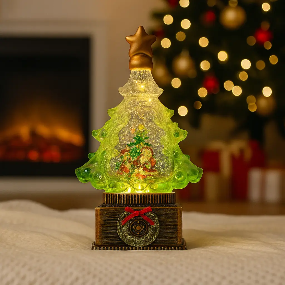 Світильник-декор новорічний Ялинка XHF-8003 LED 5 мелодій USB AAх3 (15х15х23см) Київ - фото 5