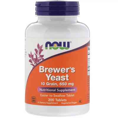 Травы Now Foods Пивные Дрожжи, Brewer's Yeast, Now Food, 200 таблеток (NOW-02410) Винница