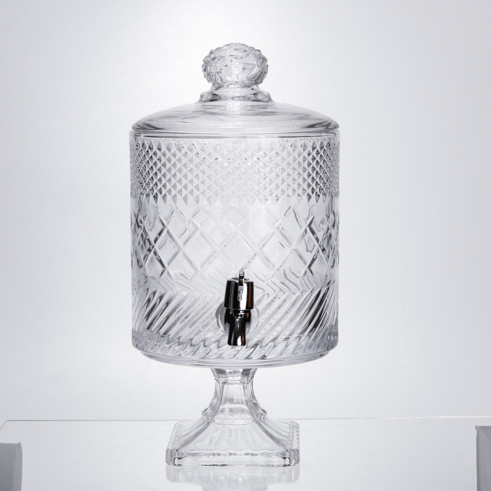 Yiwu Лимонадниця з краном на підставці скляна 4,5 л HP-19-4 Коломия - фото 7