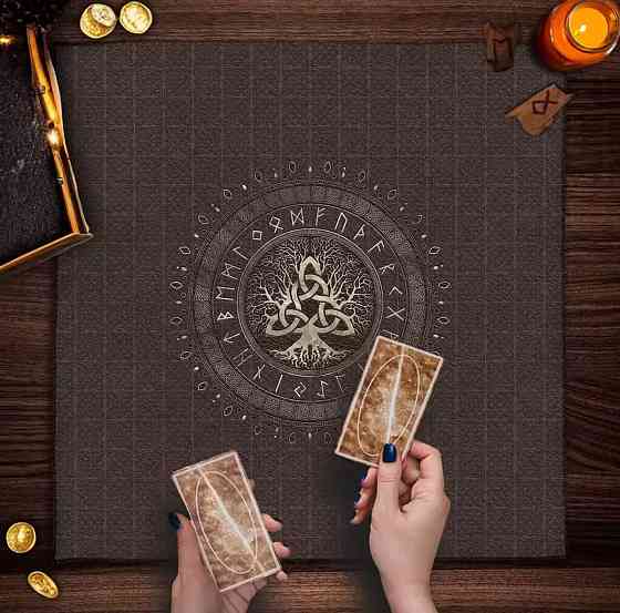 Вівтарна скатертина для карт Таро та Рун.Скатертина для ворожіння 50*50 см. УЦІНКА Київ