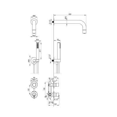 Душовий гарнітур Deante Silia (NQS_R9XK) Вінниця