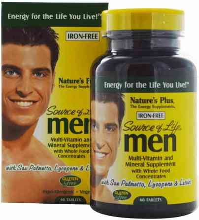 Вітаміни для чоловіків без заліза Nature's Plus Multi-Vitamin and Mineral 60 таб Київ