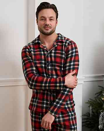 Мужской теплый костюм в клетку - Флис Tom John 93408 Киев