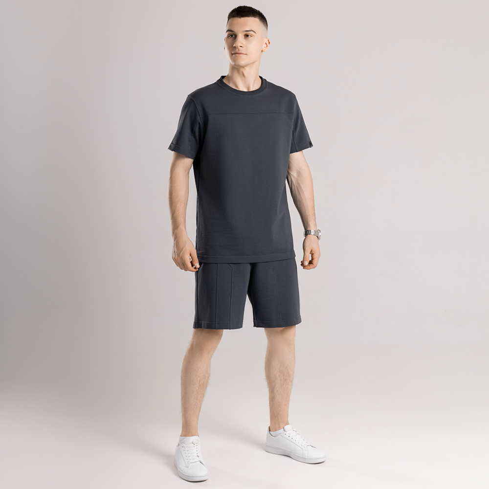 Чоловічий літній комплект шорти і футболка чорний Pobedov Barel Київ - фото 1