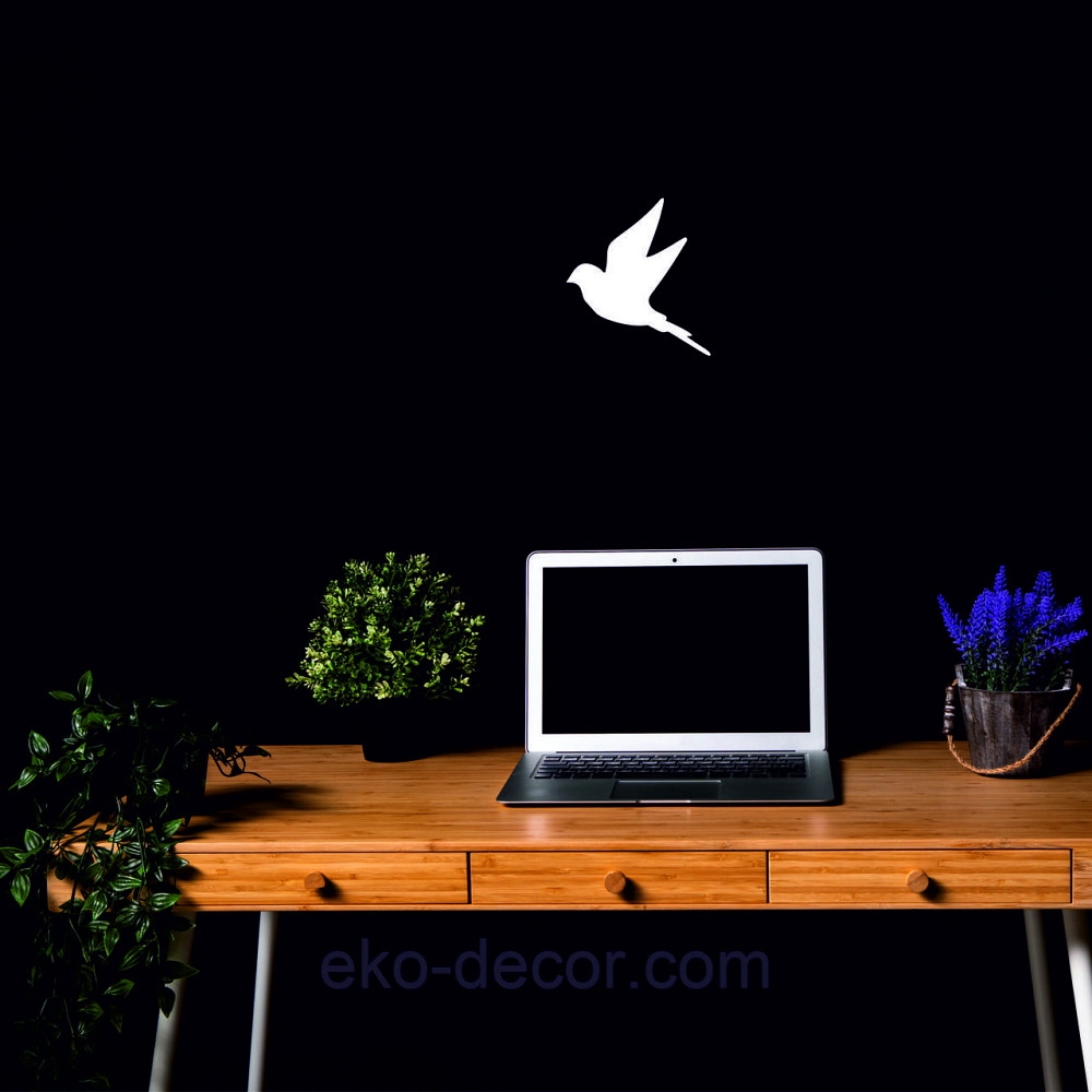 Декоративное настенное Панно «Птичка» Декор на стену(цена за 1шт) 20*18 см, Белый Киев - изображение 2