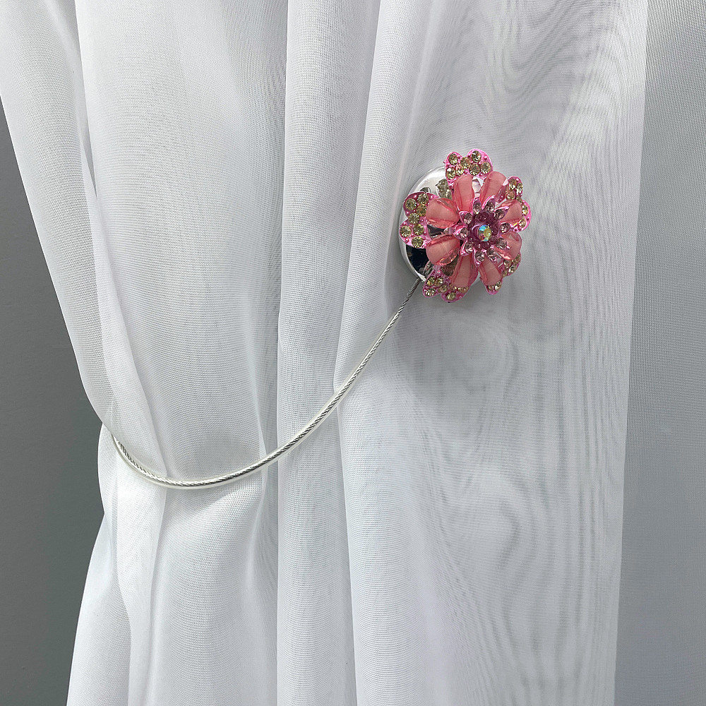 Магніти для штор та гардин "Flowers" набір 2 шт Рожевий (81-225) Київ - фото 3