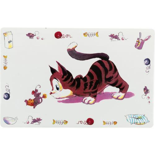 Коврик Trixie Comic Cat под миски для кошек, пластиковый, 44х28 см Киев - изображение 1