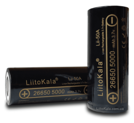Аккумулятор LiitoKala 26650 5000мАч для вейпов и фонарей Киев - изображение 4