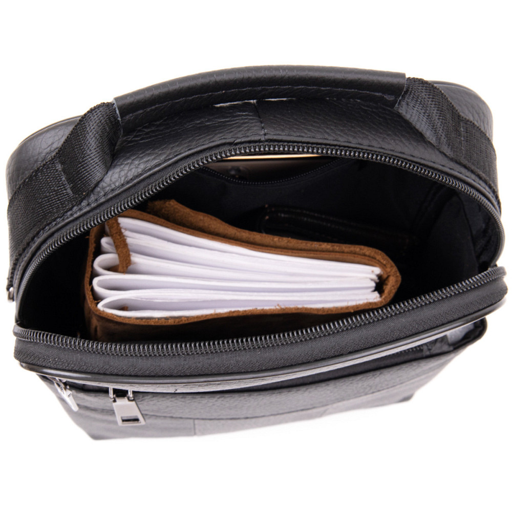 Мессенджер чоловічий вертикальний Vintage 20393 Чорний Київ - фото 6